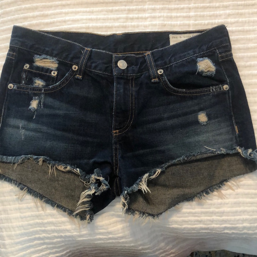 Rag and bone cut off low rise jean shorts Size 26